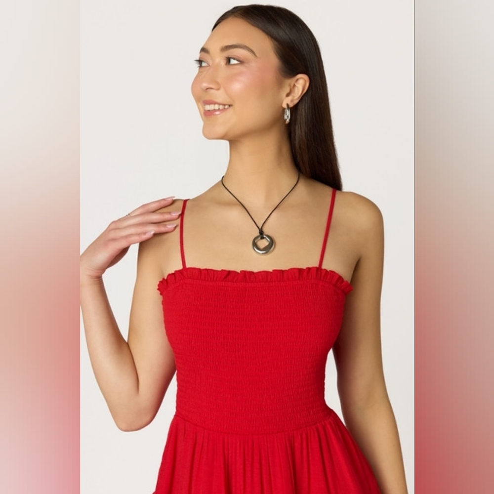 Bridget Smocked Ruffle Tiered Mini Dress - Picture 3 of 4